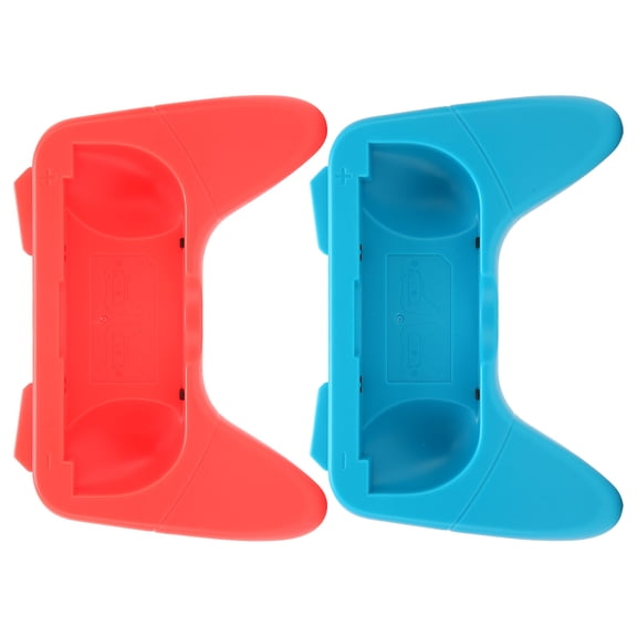 YAHHU Hand Grip Wear Resistant Comfort Handle Kit with 2 Protection Pad for Switch OLED Controller Red Blue (5.51 inches / 14 cm)