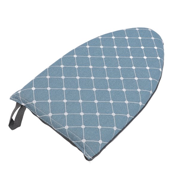 YAHHU Handheld Ironing Board Garment Steam Ironing Glove, Heat Resistant Waterproof Ironing Pad for Home Travel, Blue Diamond Grid Protective Ironing Mitt (9.4 x 5.9 x 1 Inches / 24 x 15 x 2.5 cm)