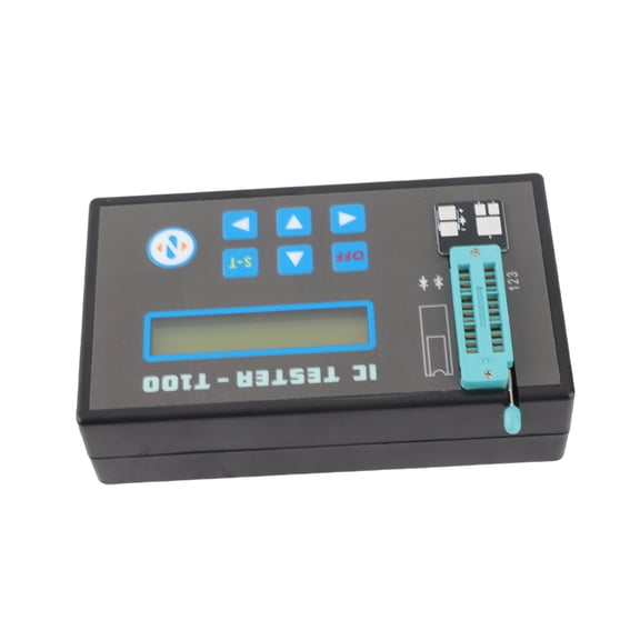 YAHHU Handheld Rechargeable LED Integrated Circuit Tester, Multifunction Digital Chip Detector for Transistor Diode Triode, Black