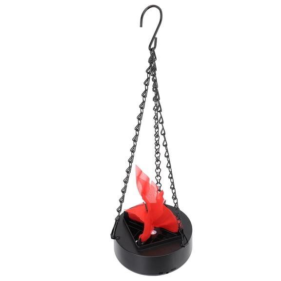 YAHHU Hanging Fire Flame Light USB Rechargeable LED Fake Campfire Lamp 3D Artificial Fire Flames Electric Campfire Decor For Halloween Christmas Holiday Party Indoor Outdoor (5.51 inches / 14 cm)