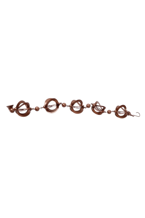 Hanging Rain Chain Metal Decorative Rotating Hollow Downspout Gutter Chain for Garden Courtyard Outdoor Decor, 42.5 inches / 108 cm