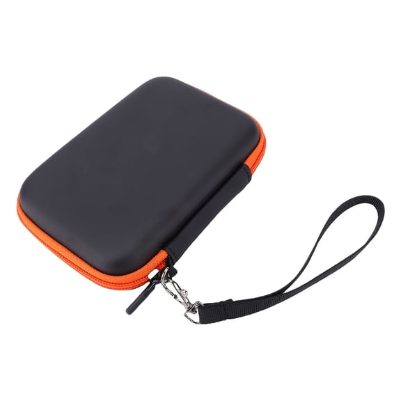 YAHHU Hard Carrying Case Fit for LaCie Rugged Mini, Water & Shock Proof Portable External Hard Drive Storage Bag, Black/Orange