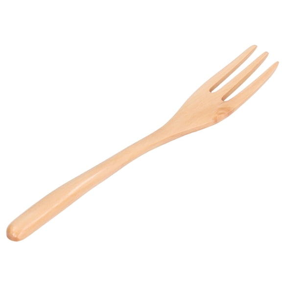 YAHHU Harmless Wooden Salad Fork 7.7 Inches / 19.5 cm Japanese Style Fruit Dessert Fork Lightweight Kitchen Cutlery for Home Office Outdoor Picnic & Dining