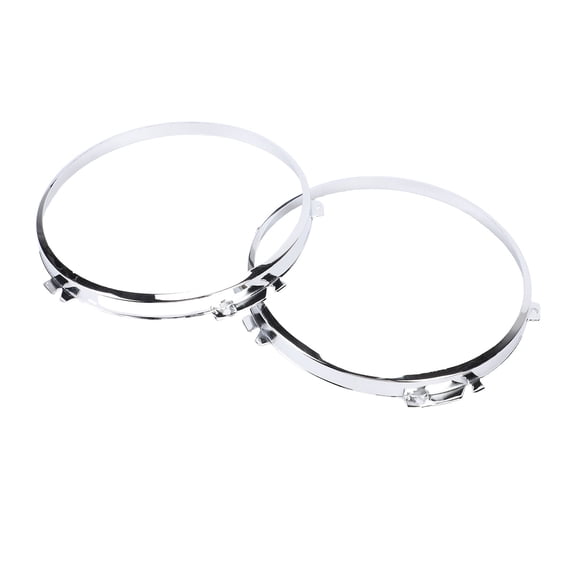 YAHHU Headlight Retaining Ring STC3018 Stainless Steel Chrome Headlamp Bezels Guard Replacement for Land Rover Defender, 2 Pack