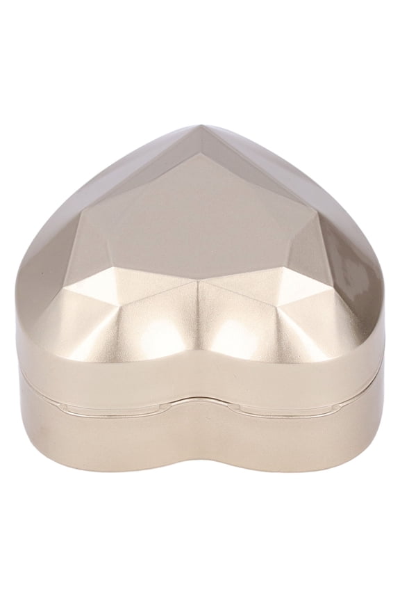 Heart Shaped LED Rings Box Luxurious Elegant Frosted Velour Jewelry Gift Box for Engagement Wedding Gold