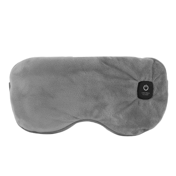 YAHHU Heated Eye Cover 3 Level Heating Warm Compress USB Electric Eye Heating Pad, 10.2 x 4.7 inches / 26 x 12 cm Grey Sleep Mask 3D Zero Pressure Contoured Night Eye Shield for Sleep Travel