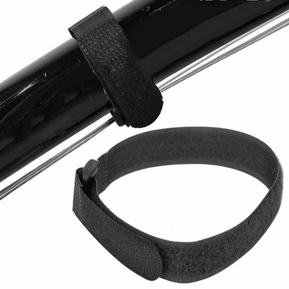 YAHHU Heavy Duty 5 Pcs Nylon Adhesive Tape Bicycle Handlebar Strap Multi Functional Sports Bike Air Pump Tie Rope Cycling Accessories Set Black 13.8 inches / 35.0 cm