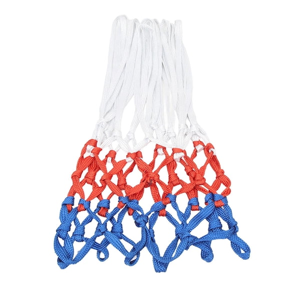 YAHHU Heavy‑Duty Nylon Basketball Net Replacement – 2‑Pack White/Red/Blue, Weather‑Resistant, Anti‑Tangle, Lightweight, Ideal for Indoor/Outdoor Hoops