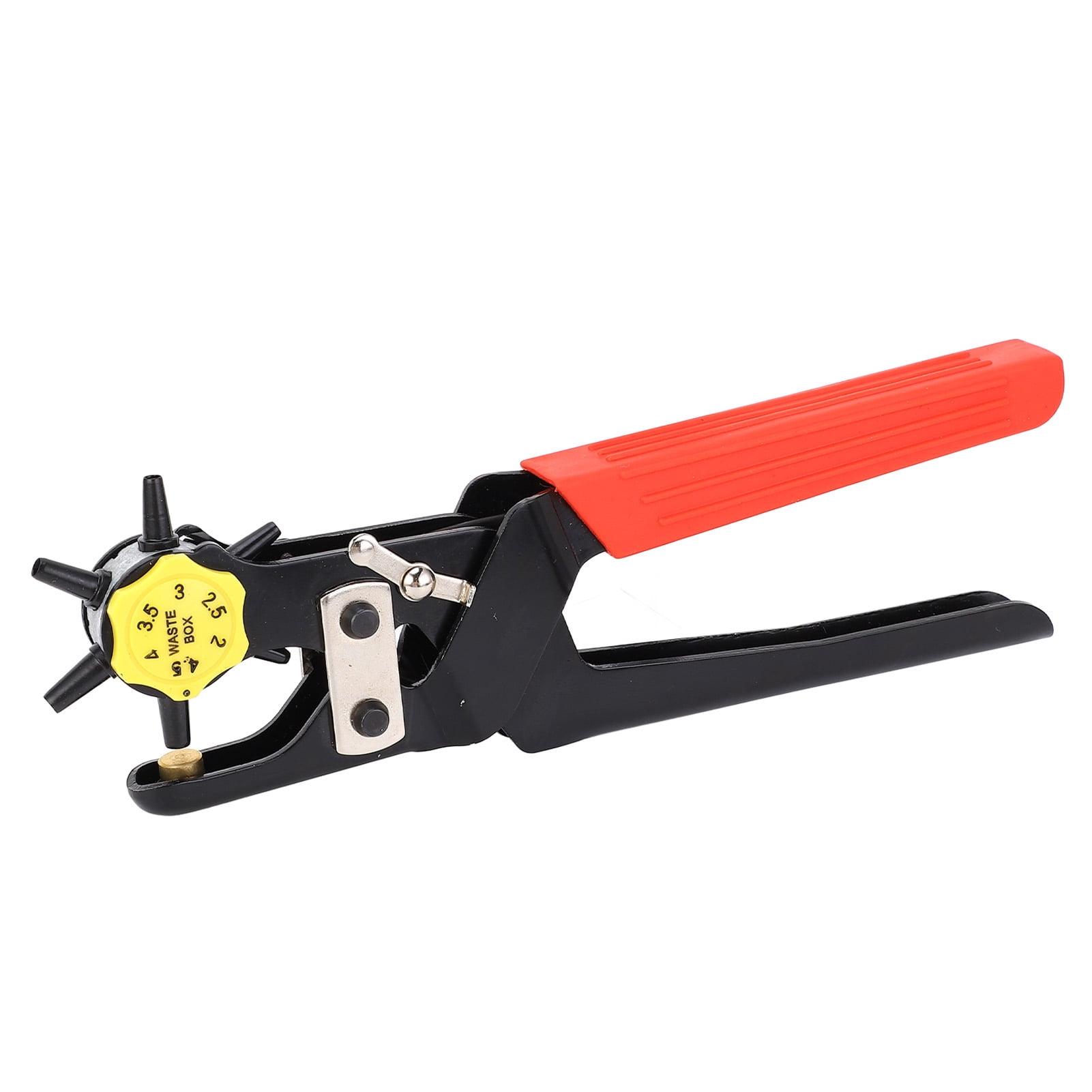 YAHHU Heavy Duty Plated Steel Leather Belt Hole Puncher with 6 Hole Adjustable Rotary Head for Belts and Watch Bands (12.6 inches / 32 cm)