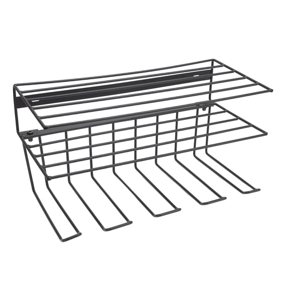 YAHHU Heavy Duty Power Tool Organizer Wall Mount, 3 Layer Metal Storage Rack for Cordless Drill Holder, Floating Tool Shelf for Garage Organizer Space Saving System (17.72 inches / 45.00 cm)