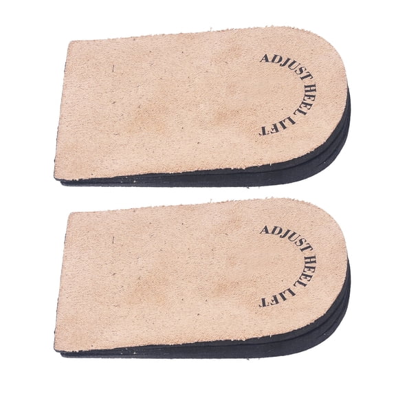 YAHHU Height Increase Insoles 3 Layer EVA Brown Heels Lift Inserts for Men Women Boots Sports Shoes L Size Adjustable Cushioning Orthotic Pad for Daily Wear