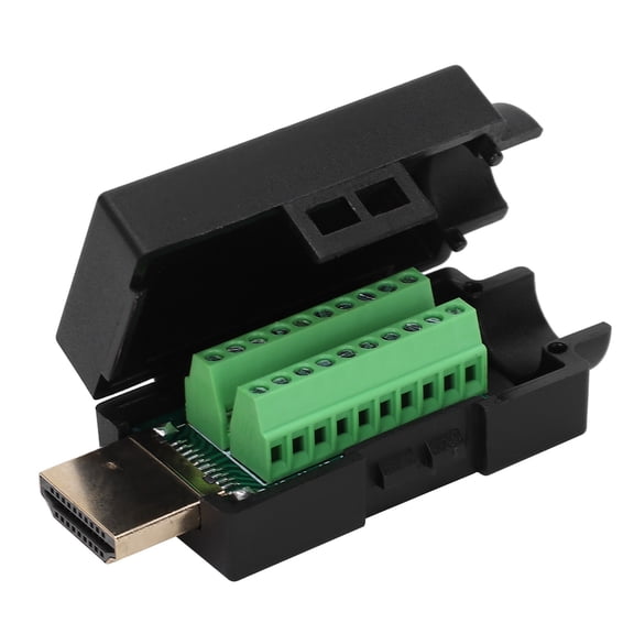 YAHHU High Definition Multimedia Interface Connector Solderless Male Adapter Joint for DIY Video Data Cable, Black, 1 Pack