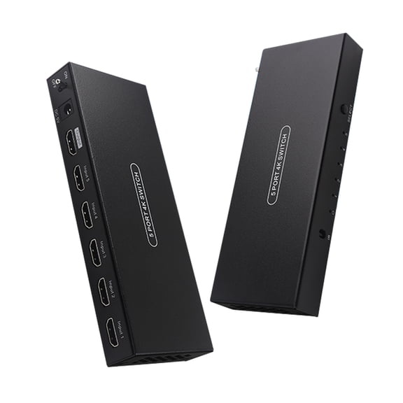 YAHHU High-Definition Multimedia Interface Switch 5 in 1 Out Switcher Box 4K@60Hz HDR, 8.66 inches / 22 cm[cite: 1]