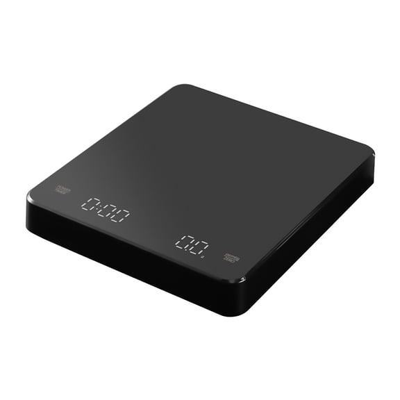 YAHHU High Precision Digital Coffee Scale with Built-In Timer and LED Display, USB Type-C Rechargeable Espresso Scale, 3000g / 6.6 lbs Max Weighing, 0.1g Accuracy, Measures in oz/ml/g, Black