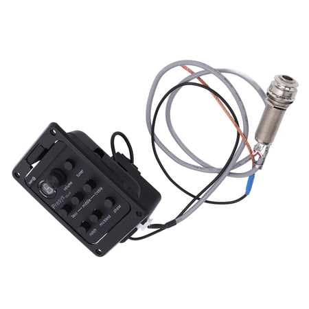 YAHHU High Sensitivity Acoustic Electric Guitar Preamplifier Tuner EQ Equalizer (7.09 inches / 18 cm) for Practice and Performance with Volume Control