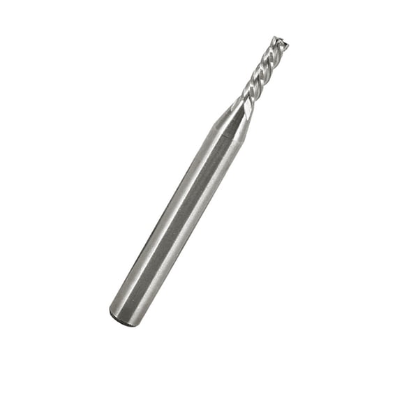 YAHHU High-Speed Steel HSS CNC 4 Flute End Mill Cutter Milling Machine Cutter Bit 1/8 inch x 1/4 inch (3.175 mm x 6.35 mm) Shank Precision Machining Tool for Hard Metals Above 30 Degrees