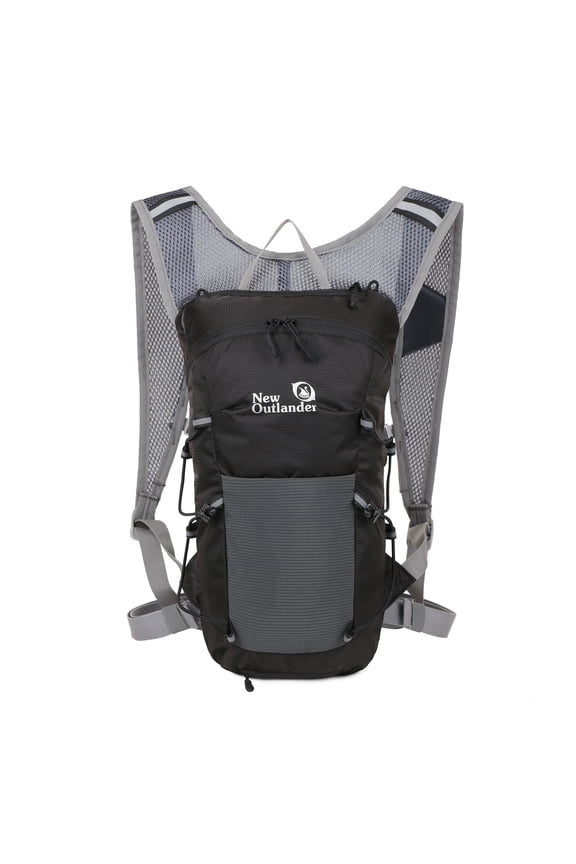 Hiking Water Backpack Running Water Resistant Backpack for 2L Water Bladder Camping Necessities Emergency Gear with Reflective Design Black Color Outdoor