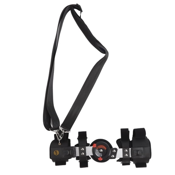 YAHHU Hinged Elbow Brace with Strap Sling Adjustable Aluminium Alloy Elbow Support Brace for Post Op Arm Injury Recovery Left Hand (14.6 - 18.1 inches / 37 - 46 cm)
