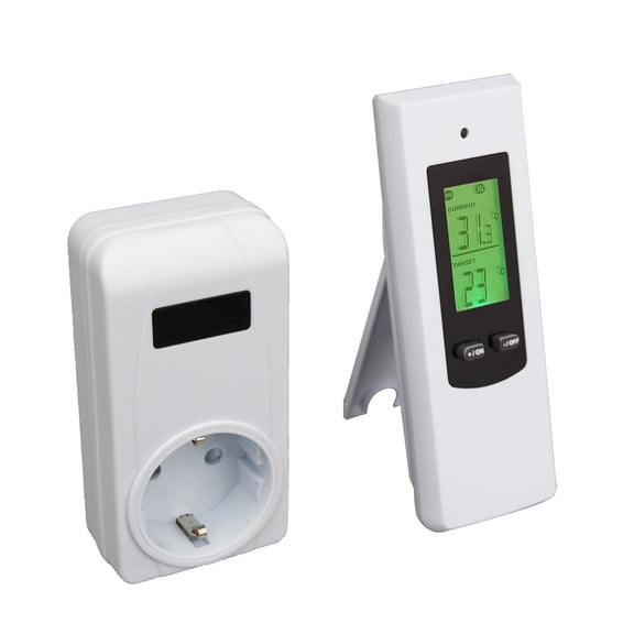 YAHHU Household Wireless Thermostat Controller and Socket Set Heating Cooling Modes LCD Display