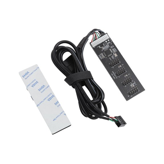 YAHHU Hub Computer Mainboard USB 2.0 9PIN to 4 Port 9PIN Interface Adapter Card Expansion HUB for Desktop PC Motherboard Setup and Internal Organization