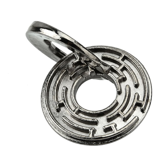YAHHU IQ Teaser Unlock Toy Adult Intelligent Puzzle Maze Lock Buckle Educational Toy Zinc Alloy Brain Teaser Game For Adults Relief Pressure Exercise Patience Portable Pocket Size [cite: 10]