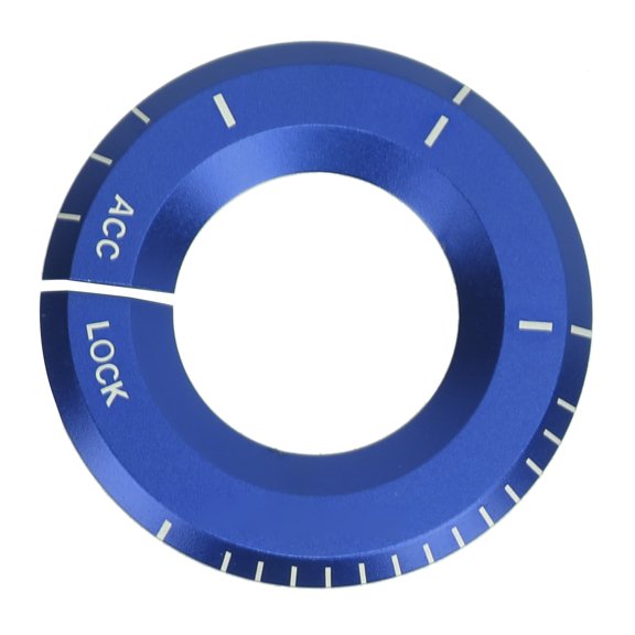 YAHHU Ignition Switch Decorative Ring for Mercedes Benz, Blue Engine Push Start Key Button Rim Decal Frame Badge Refit Trim Kit Automotive Accessory (1.9 inches / 4.8 cm)