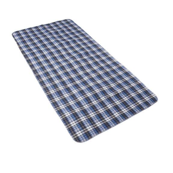 YAHHU Incontinence Bed Pads, Multipurpose Waterproof Reusable Washable Pee Pads for Adults and Elderly, Blue Plaid, 31.5x35.4 in / 80x90 cm