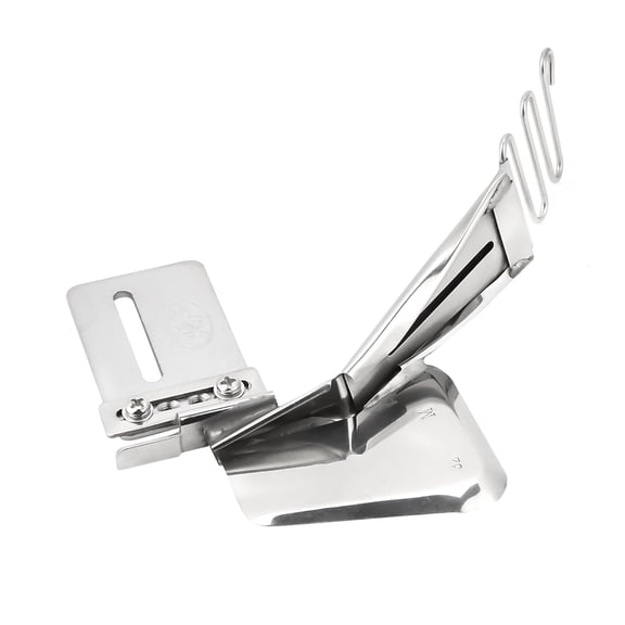YAHHU Industrial Sewing Machine Accessory Overlock Binder Hemmer Binding Attachment Folder Precision Tool for Fabric Folding M32 Silver Straight Tape Edge Finish
