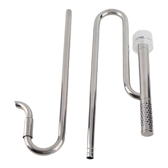YAHHU Inflow Outflow Pipe Set Adjustable 304 Stainless Steel Fish Tank Lily Pipe Surface Skimmer 12mm (0.47 inches)