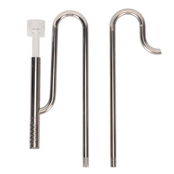 YAHHU Inflow Outflow Pipe Set Adjustable 304 Stainless Steel Fish Tank Lily Pipe Surface Skimmer 16mm (0.63 inches)