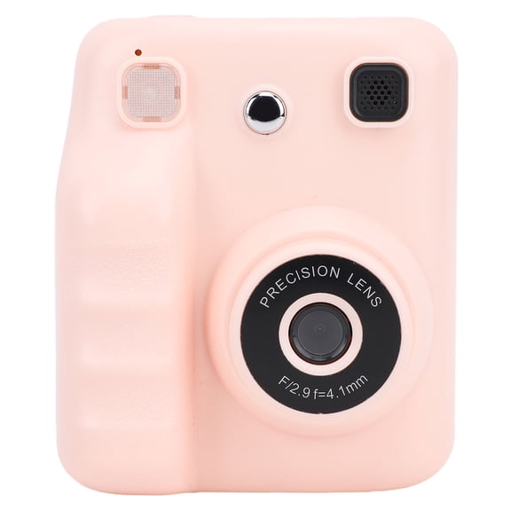 YAHHU Instant Print Camera 2.4 Inch HD Screen 48MP 1080P Auto Focus MP3 Playback Travel Print Camera Toy Pink 32GB Memory Card Included (5.5 inches / 14 cm)