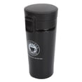 thumbnail image 1 of YAHHU Insulated Coffee Cup Dual Layers Stainless Steel Portable Snap Flip Lid Travel Mug Bottle, Black Color, 380ml / 12.84 oz Capacity for Office, Car, and Commute, 1 of 5
