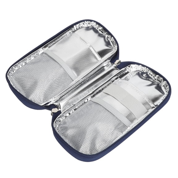 YAHHU Insulin Vial Carrying Cooler Case EVA Lightweight Insulated Diabetic Organizer Medical Travel Bag for Medicine Pens and Diabetic Supplies, Black, 8.27 x 4.72 x 1.18 Inches