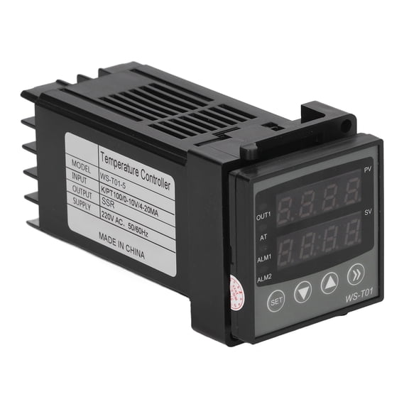 YAHHU Intelligent PID Temperature Controller Digital Display ABS Smart Thermostat for Printing Chemical Industry DC24V (1.73 inches / 4.4 cm)