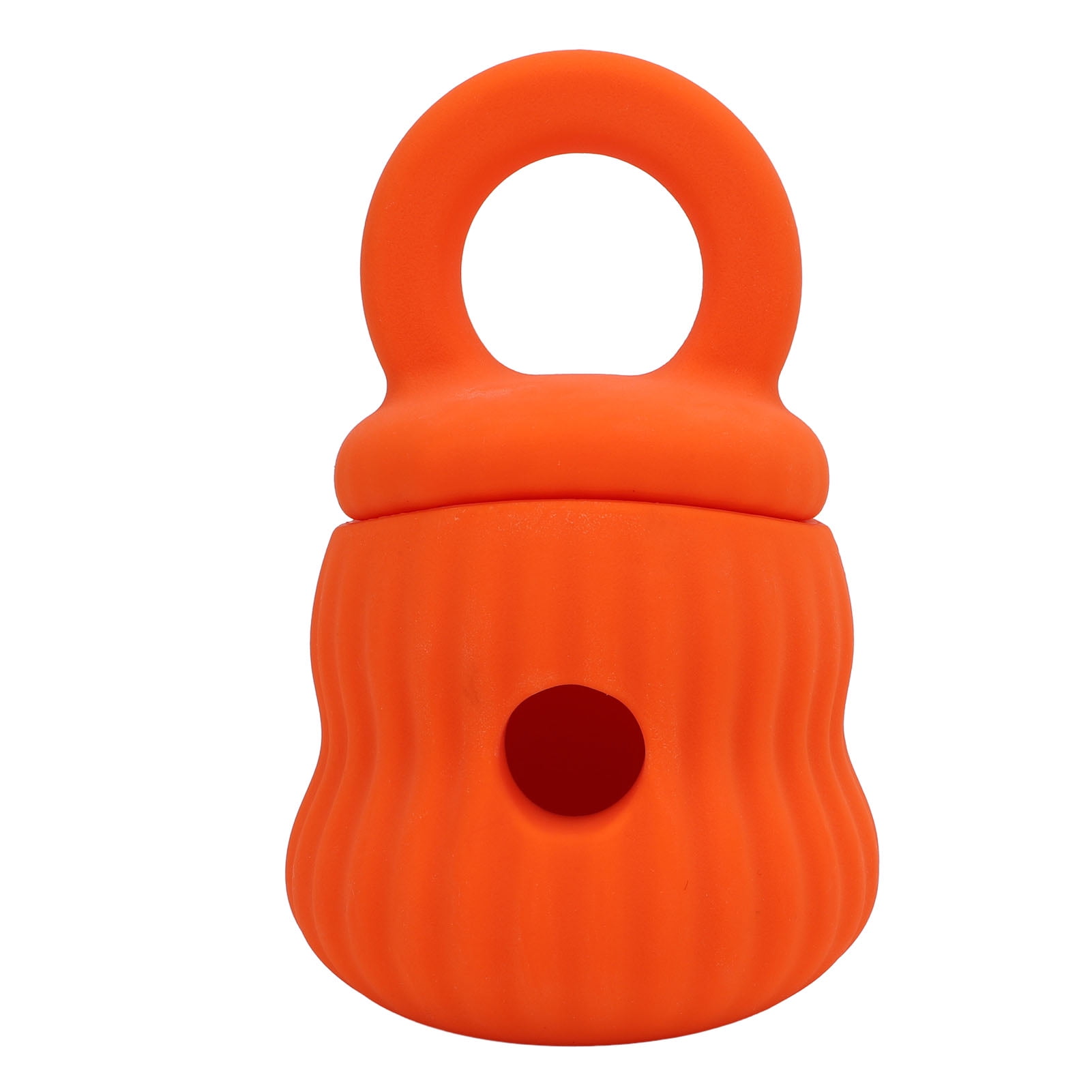 YAHHU Interactive Dog Slow Feeder Toy Orange Silicone Treat Dispenser Prevent Digestive Problems Reduce Anxiety Stress for Pets (6.69 inches / 17 cm)
