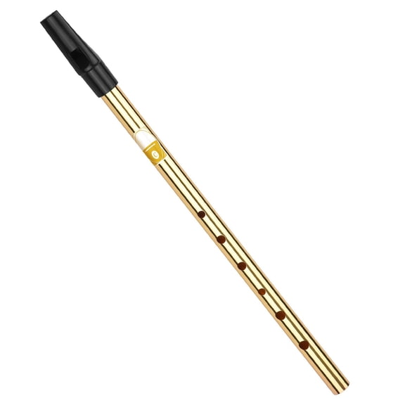 YAHHU Irish Whistle Flute Key of C 6 Holes Wind Musical Instruments for Beginners Intermediates Experts Gold