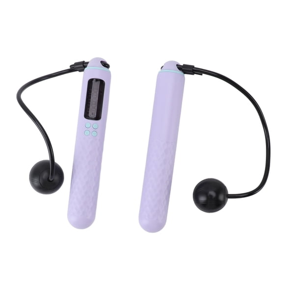 YAHHU Jump Rope with Counter Weighted Jump Rope for Fitness Rechargeable Cordless Skipping Rope for Men Women Kids Fitness Exercise Training Purple