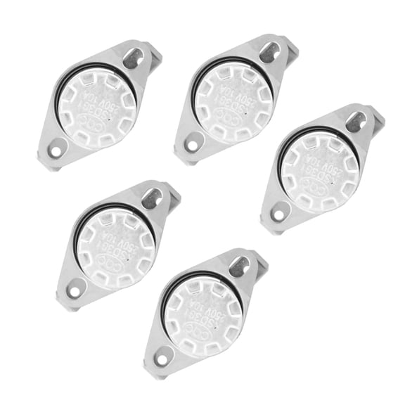YAHHU KSD301 250V 10A Normally Open Temperature Control Switch Thermostat, 5-Pack Thermal Switch Kit for Electrical Appliances (40°C / 104°F)