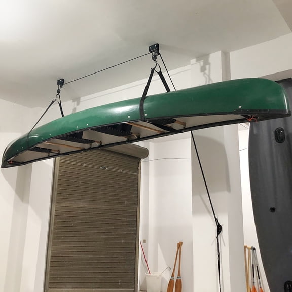 YAHHU Kayak Lift with Hanging Pulley System Heavy Duty Ceiling Rack Garage Overhead Mount for Bicycle Paddleboard Canoe Storage (Max 125 lbs / 57 kg)