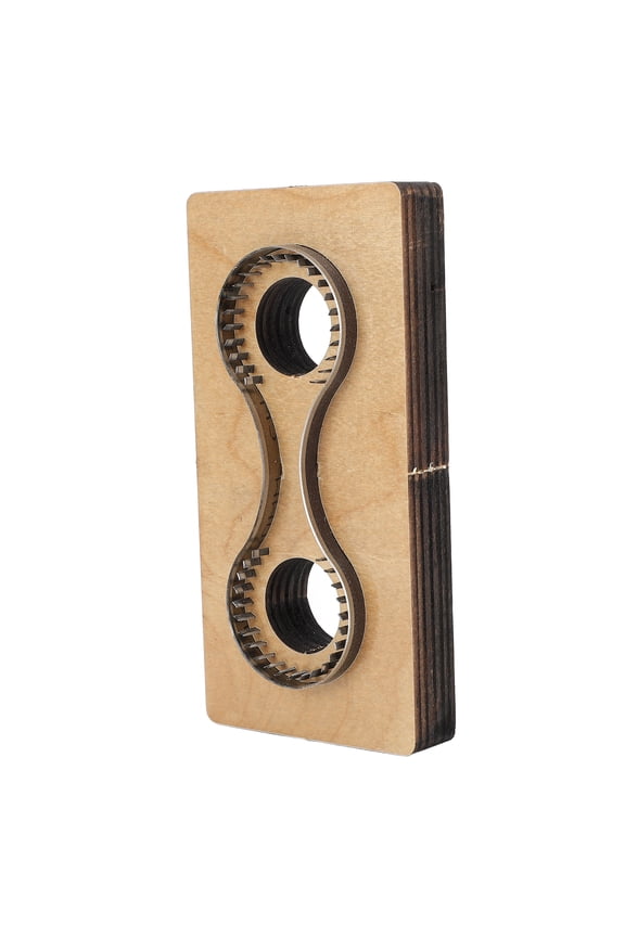 Keychain Leather Cutting Die Wooden Steel Mold for DIY Crafts Key Ring Pendant Punching Tool Sharp Durable Leathercraft Accessory 5.5x2.8 inches (14x7 cm)