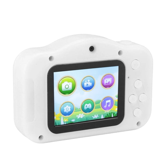YAHHU Kids Camera Toy 40MP 1080P HD Dual Lens 2.0 Inch IPS Screen MP3 Music Video Recorder Small Compact Digital Camcorder for Toddler Children Christmas Birthday Festival Gift, White