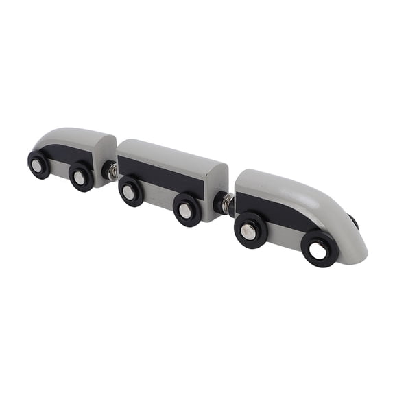 YAHHU Kids Wooden Train Toy 3 Section Combination Nordic Style Train Scene Set for Children Fully Compatible with Thomas Track Collections (15.00x10.00x2.00 inches / 38.1x25.4x5.08 cm)