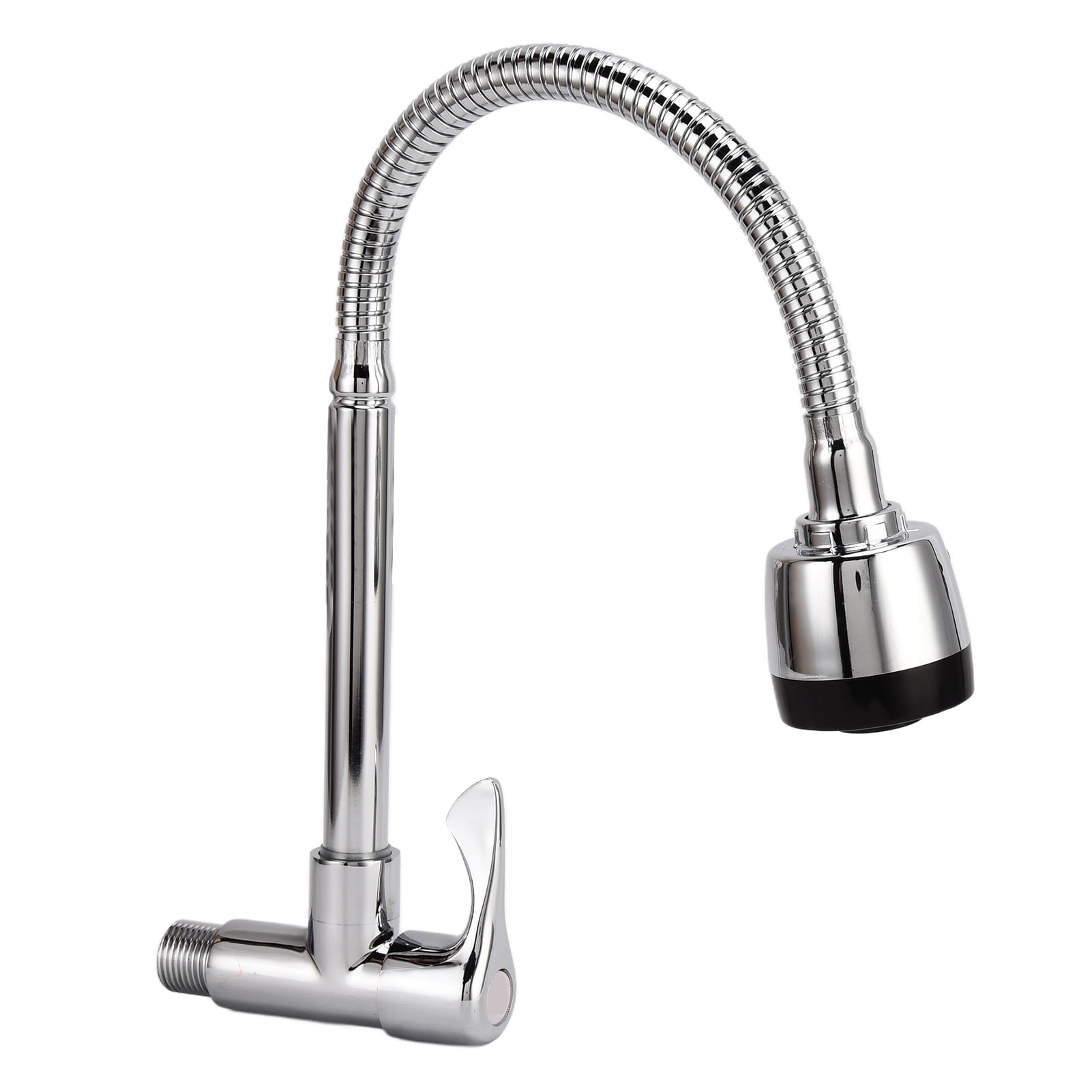 YAHHU Kitchen Sink Faucets, 360 Degree Rotating Pull Down Faucet, Copper Into The Wall Universal Installation, Rust Proof, Easy Install, Single Tap (13.39 inches / 34 cm)
