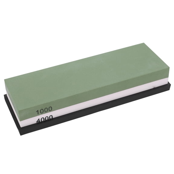 YAHHU Knife Sharpener Stone White Fused Alumina Home Double-Sided Whetstone with Secure Base 1000 and 4000 Mesh Dual Grit Kitchen Grinding Tool for Chef Knives Scissors and Blades