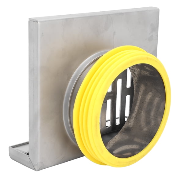 YAHHU L-Shaped Corner Floor Drain, Durable SUS304 Stainless Steel Side Wall Drainage System for 110mm Pipes, Corrosion Resistant Bathroom and Kitchen Vertical Drain, 5.91 x 5.20 x 1.69 inches