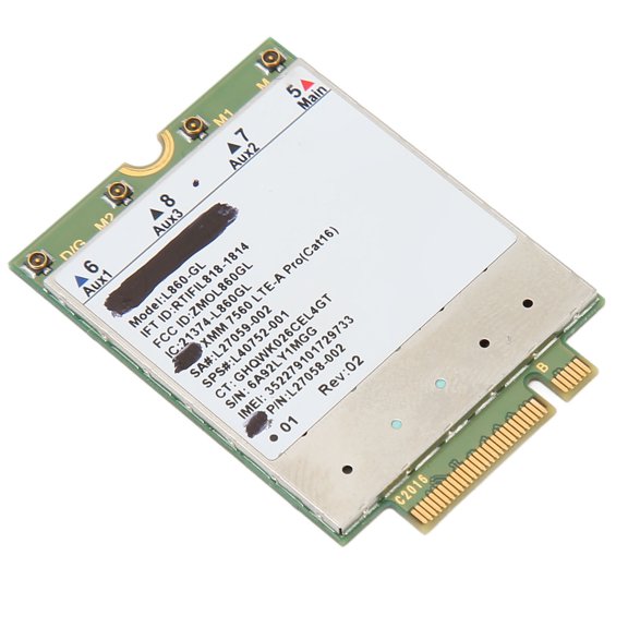 YAHHU L860 GL Network Card 4G LTE Module M.2 WiFi Adapter FDD TDD Cat16 High Speed 1Gbps DL 150Mbps UL Connectivity for Windows Linux HP Compatible Laptops