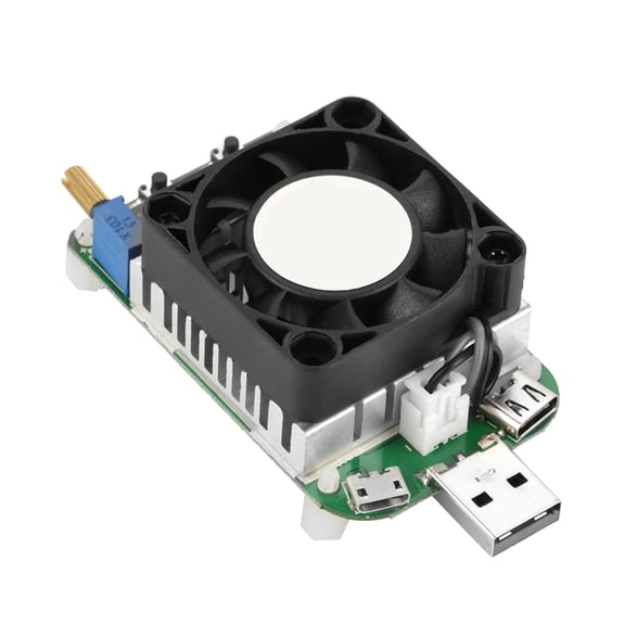 YAHHU LD25 USB Electronic Load Digital Display Battery Capacity Tester Adjustable Resistor Voltage Current Meter with Type-C Micro USB (3.1 in / 8 cm)