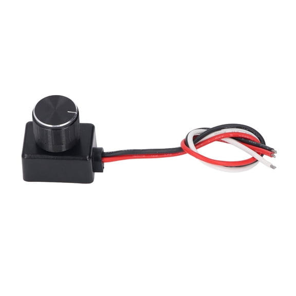YAHHU LED Dimmer Switch 12 to 24V Overcurrent Prevention PWM Dimming Knob for RV Lights Interior Boat Truck Strip Lighting Adjustable Brightness Controller Black 3.9 inches / 10 cm
