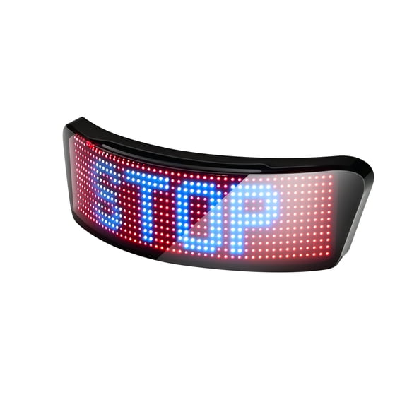 YAHHU LED Full-Color Helmet Display Screen, Bluetooth APP Control Motorcycle Bike Helmet Light Up Sign, Riding Speed & Directional Mark Display, DIY Animation Text Graffiti, Music Rhythm, Black