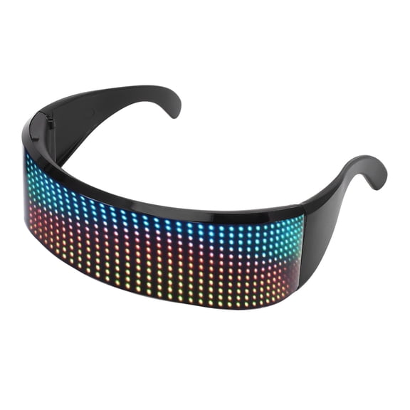 YAHHU LED Glasses Bluetooth APP Controlled Customizable RGB Light Up Matrix Glasses for Cosplay Raves Party Music Festival Non-Prescription (8.27 inches / 21 cm)[cite: 1]